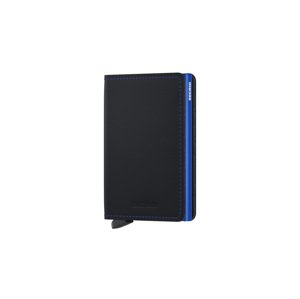 Secrid Slimwallet Matte Black & Blue - Unisex - Kiegészítők Secrid - Fekete - SM-Black-Blue - Méret: UNI