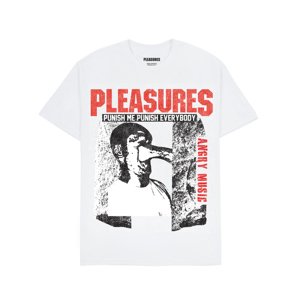 Pleasures Punish Tee White - Férfi - Rövid ujjú póló Pleasures - Fehér - P24SP047-WHITE - Méret: L