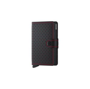 Secrid Miniwallet Perforated Black Red - Unisex - Kiegészítők Secrid - Fekete - MPf-Black-Red - Méret: UNI