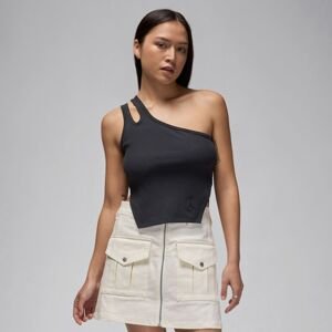 Jordan Wmns Asymmetrical Ribbed Tank Top Off Noir - Nők - T-shirt Jordan - Fekete - FN5798-045 - Méret: L