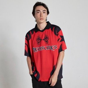 Pleasures Afterlife Soccer Jersey Red - Férfi - Jersey Pleasures - Piros - P24SU013-RED - Méret: L