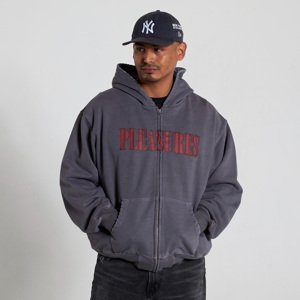 Pleasures Onyx Zip Up Hoodie Faded Black - Férfi - Hoodie Pleasures - Fekete - P24SU011-BLACK - Méret: 2XL