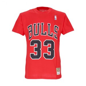Mitchell & Ness NBA Scottie Pipen Chicago Bulls Tee Red - Férfi - Rövid ujjú póló Mitchell & Ness - Piros - BMTRINTL1074-CBUSPRED1 - Méret: XL