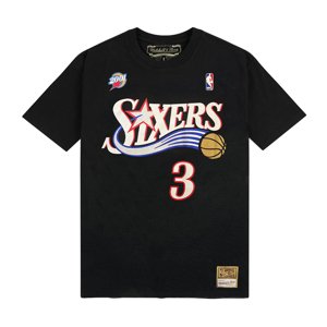 Mitchell & Ness NBA Allen Iverson Philadelphia 76ers Tee - Férfi - Rövid ujjú póló Mitchell & Ness - Fekete - BMTRINTL1074-P76AIBLCK - Méret: XL