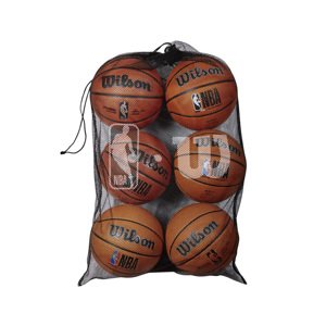 Wilson NBA 6 Ball Mesh Carry Bag Black - Unisex - Kiegészítők Wilson - Fekete - WTBA70030 - Méret: UNI