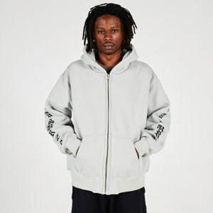 Pleasures OE Zip Up Hoodie Grey - Férfi - Hoodie Pleasures - Szürke - P23W038-GREY - Méret: M