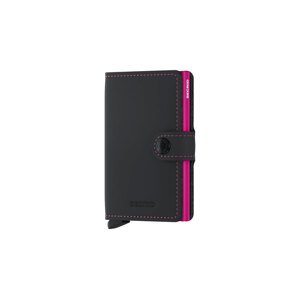 Secrid Miniwallet Matte Black & Fuchsia - Unisex - Kiegészítők Secrid - Fekete - MM-Black-Fuchsia - Méret: UNI