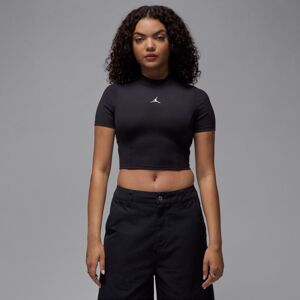 Jordan Wmns Short-Sleeve Knit Crop Top Black - Nők - Rövid ujjú póló Jordan - Fekete - HJ0083-010 - Méret: XS