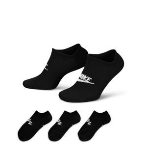 Nike Sportswear Everyday Essential No-Show 3-Pack Socks Black - Unisex - Zokni Nike - Fekete - DX5075-010 - Méret: XL