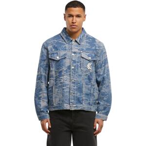 Karl Kani Og K Distress Camo Os Denim Jacket - Férfi - Dzseki Karl Kani - Kék - 60710032 - Méret: L