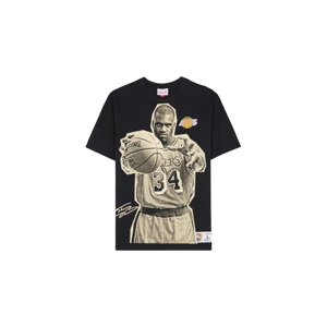 NBA Blockbuster SS Vintage Logo L.A. Lakers Shaquille O'Neal Player Tee - Férfi - Rövid ujjú póló Mitchell & Ness - Fekete - NN12306-LALBKGD - Méret: